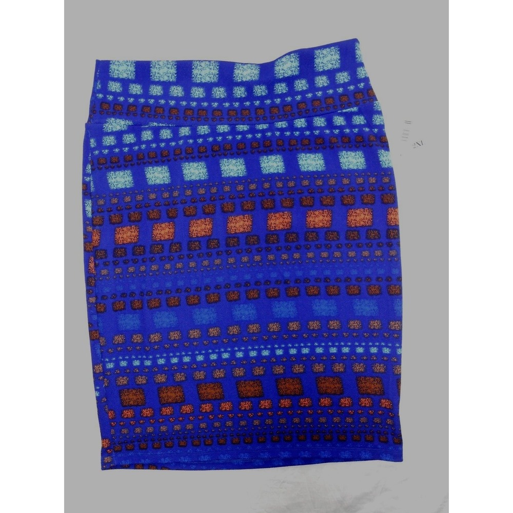 New LuLaRoe 2XL Plus Cassie Pencil Skirt‎ Knee Length Stretch Royal Blue Cute!